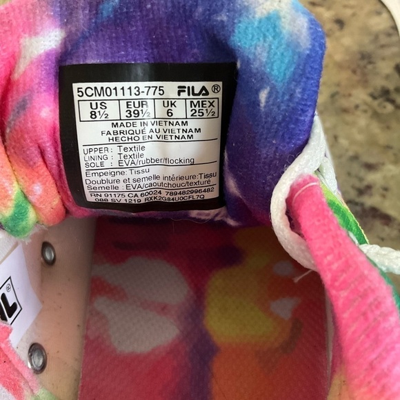 Fila Sandblast Low Tie Dye Womens Flatform Trainers size 8.5 - Picture 9 of 11